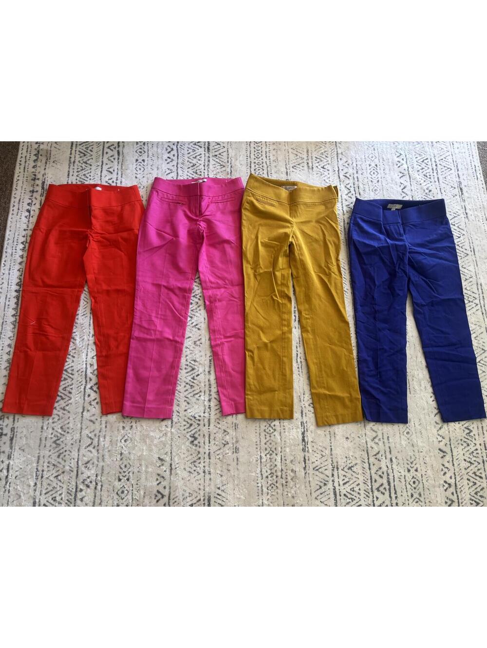 LOFT Women's Size 0 Colored Pants Lot of 4